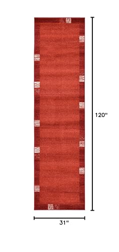 Unique Loom Del Mar Collection Area Rug - Sarah (2' 7" x 10' Runner, Light Blue/ Blue)