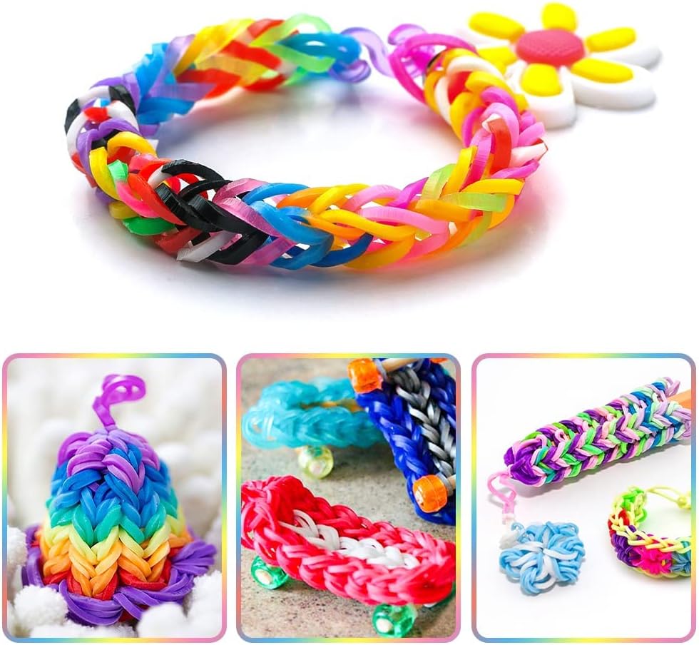17160+ Loom Rubber Bands Refill Kit in 34 Color with 600 Clips,6 Hooks,1 Instruction, Premium Bracelet Making Kit for Kids Weaving DIY Crafting Gift