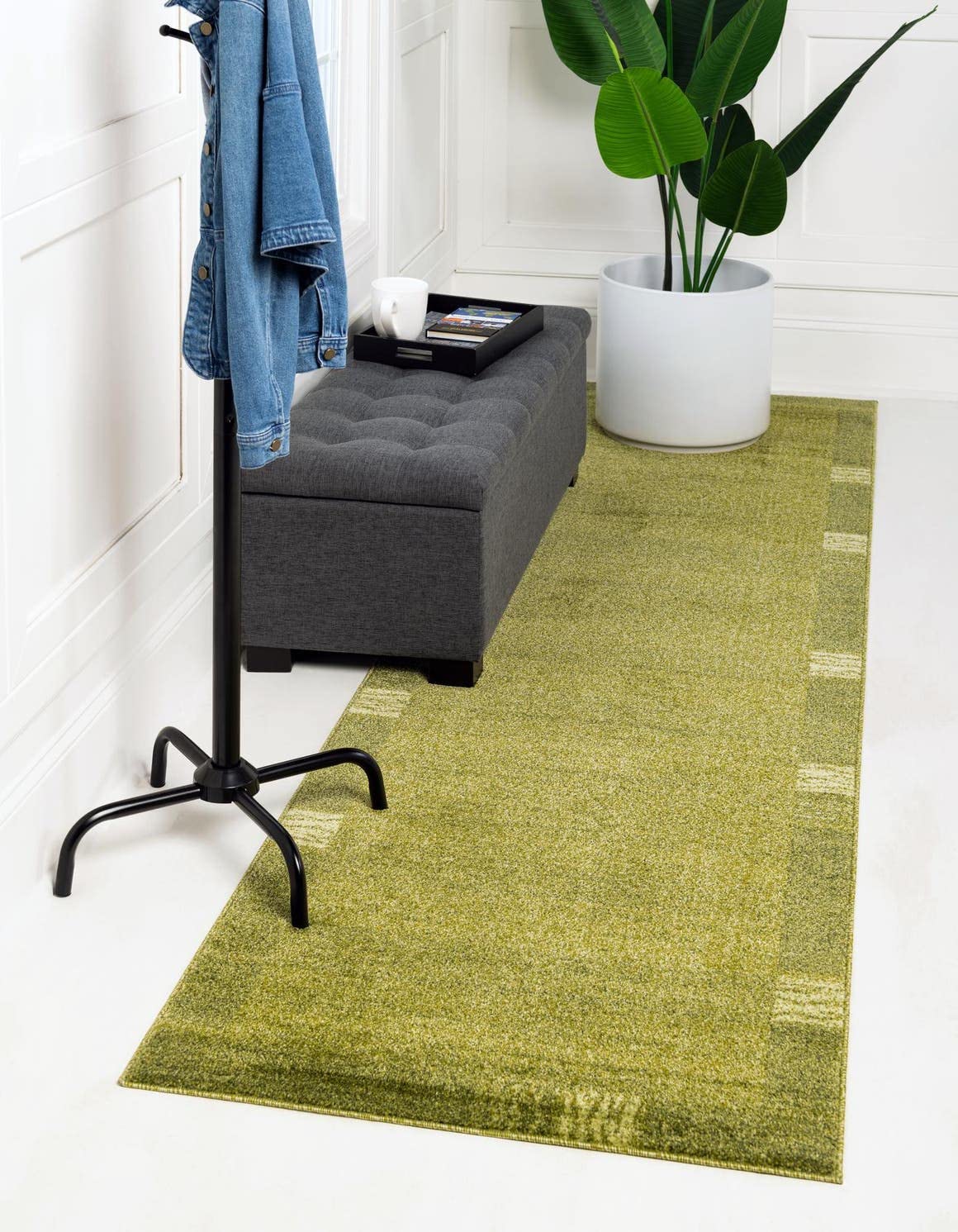 Unique Loom Del Mar Collection Area Rug - Sarah (2' 7" x 10' Runner, Light Blue/ Blue)