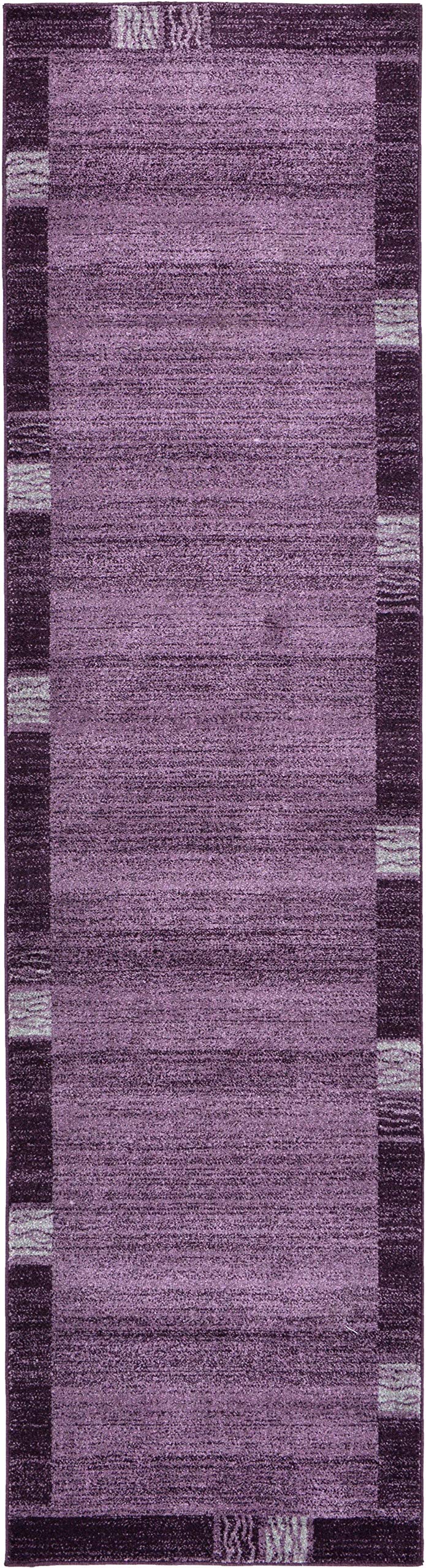 Unique Loom Del Mar Collection Area Rug - Sarah (2' 7" x 10' Runner, Light Blue/ Blue)