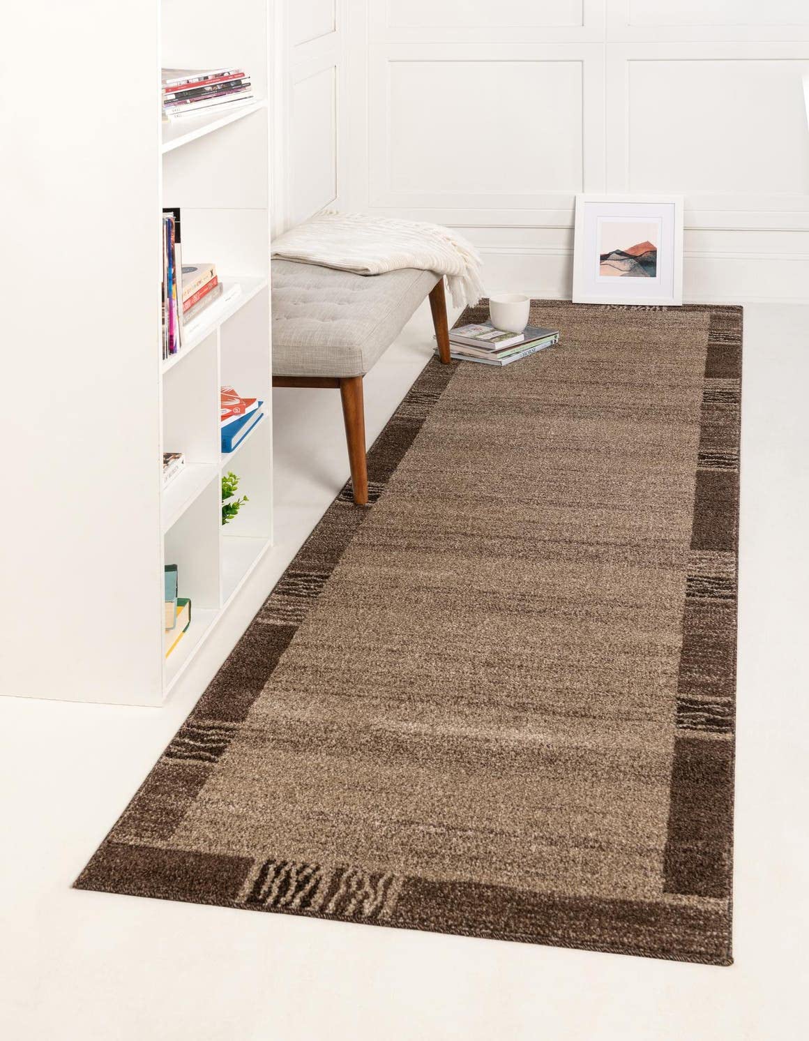 Unique Loom Del Mar Collection Area Rug - Sarah (2' 7" x 10' Runner, Light Blue/ Blue)