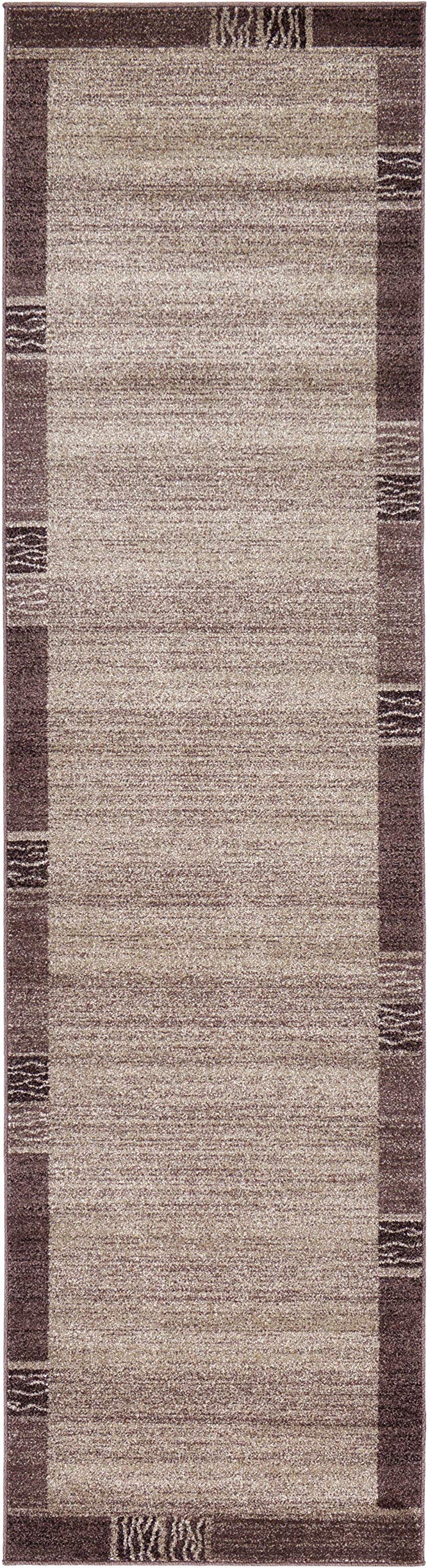 Unique Loom Del Mar Collection Area Rug - Sarah (2' 7" x 10' Runner, Light Blue/ Blue)