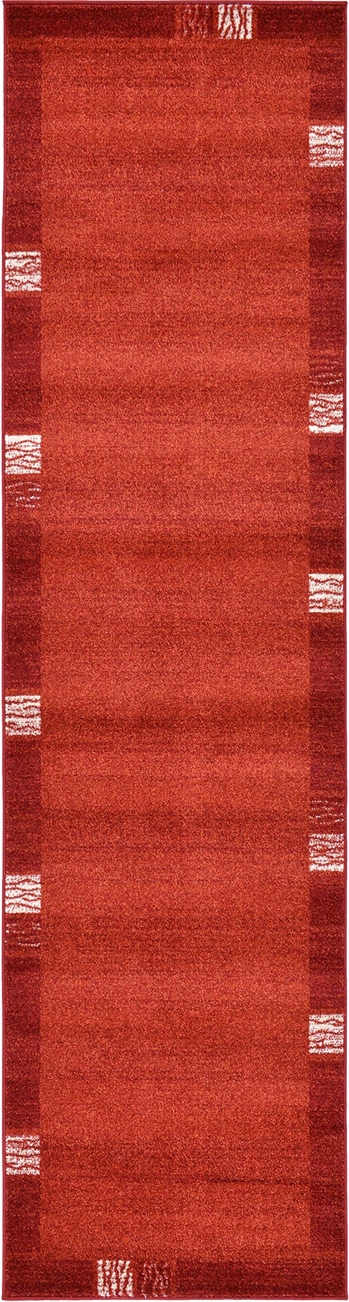 Unique Loom Del Mar Collection Area Rug - Sarah (2' 7" x 10' Runner, Light Blue/ Blue)