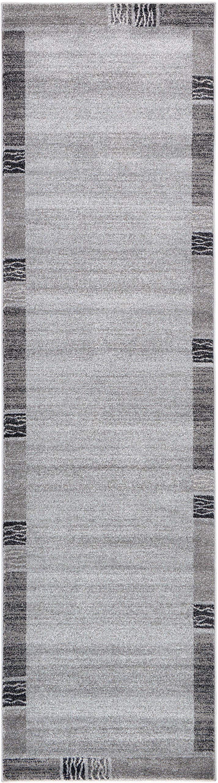Unique Loom Del Mar Collection Area Rug - Sarah (2' 7" x 10' Runner, Light Blue/ Blue)